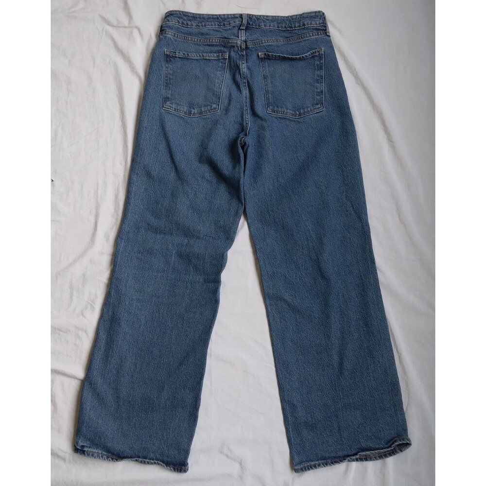 OLD NAVY Extra High-rise Sky-hi Wide Leg Jeans Secret Smooth Pockets Women’s 12 - Picture 8 of 11
